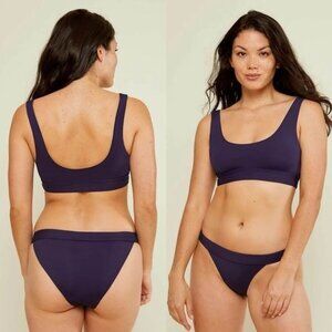 NWT Andie The Banded Bikini Bottom XL Navy Cheeky High Leg Compression
